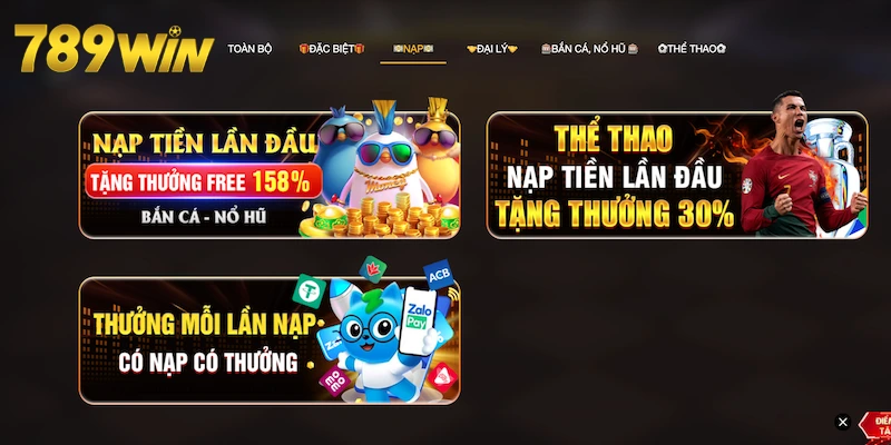 Khuyến mãi nạp tiền 789win hấp dẫn nhất