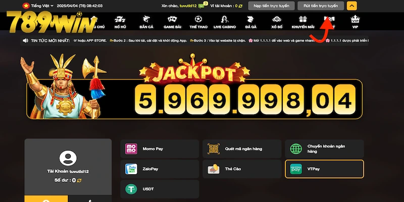 789WIN – Rút tiền dễ dàng, về ví chỉ sau vài phút