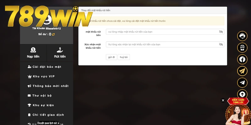 Tạo mã pin giao dịch trên 789win